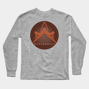 Global Motiondust World, with orthogonal pattern  - Warm Orange Long Sleeve T-Shirt